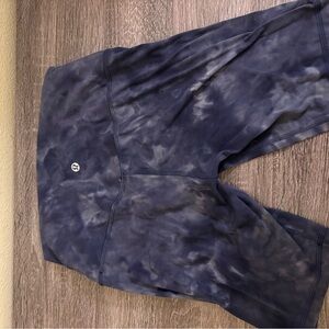 Lululemon Navy Tie-Dye shorts